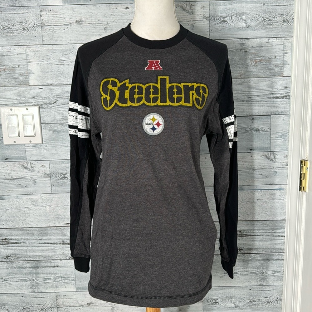 PITTSBURGH STEELERS BLACK AND GRAY JERSEY
